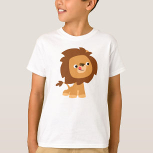 Niedlich Greedy Cartoon Lion Children T - Shirt