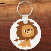 Niedlich Greedy Cartoon Lion Schlüsselanhänger (Vorderseite)