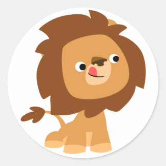 Niedlich Greedy Cartoon Lion Sticker
