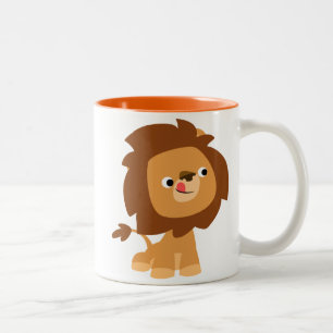 Niedlich Greedy Cartoon Lion Tasse