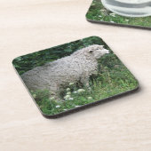 Niedlich Greedy Sheep Eating Cork Untersetzer (Linke Seite)