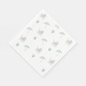 Niedlich Green Baby Buggy Baby Dusche Serviette (Ecke)