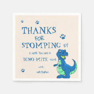 Niedlich Green Blue Dinosaurier ThemenGeburtstagsp Serviette