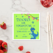 Niedlich Green Blue Dinosaurier ThemenGeburtstagsp Serviette (Beispiel)