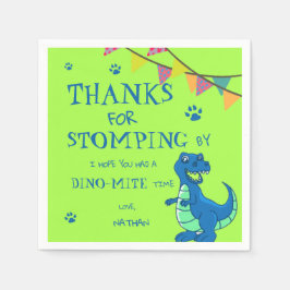 Niedlich Green Blue Dinosaurier ThemenGeburtstagsp Serviette