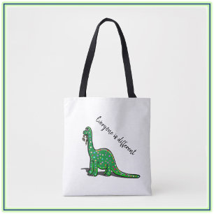 Niedlich Green Dinosaur Tote Bag Tasche