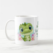 Niedlich Green Dinosaurier Floral Bester Vater je Kaffeetasse (Links)
