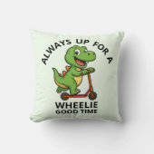 Niedlich Green Dinosaurier Kissen (Vorderseite)