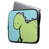 Niedlich Green Dinosaurier Laptopschutzhülle (Vorderseite Links)