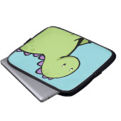 Niedlich Green Dinosaurier Laptopschutzhülle (Vorne Knopf)