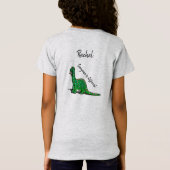 Niedlich Green Dinosaurier T-Shirt (Rückseite)