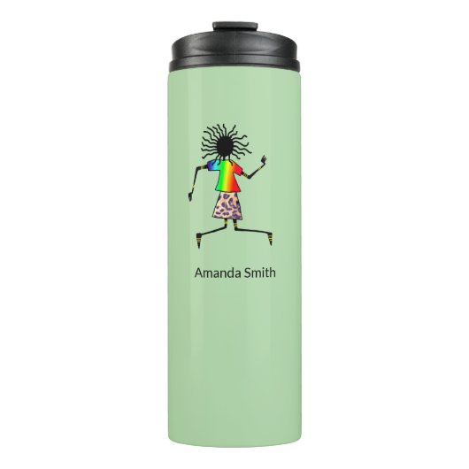Niedlich Green, eleganter Tänzer Thermosbecher (Vorderseite)