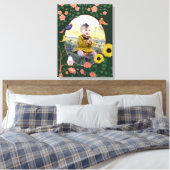 Niedlich Green Floral New Baby Foto Kinderzimmer A Leinwanddruck (Insitu (Schlafzimmer))