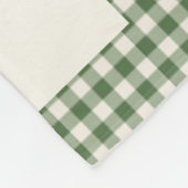Niedlich Green Gingham Kariert Custom Foto Christm Fleecedecke (Ecke)