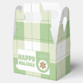Niedlich Green Gingham Kariert Holiday Geschenkschachtel (Geöffnet)