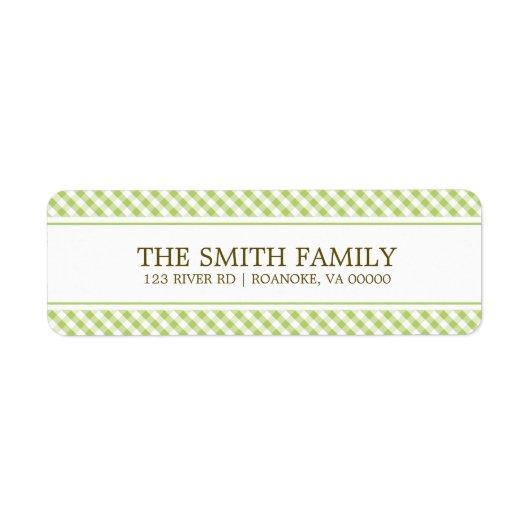 Niedlich Green Gingham Pattern (Vorne)