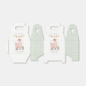 Niedlich Green Kariert Cactus Boho Llama Baby Show Geschenkschachtel (Ungefaltet)