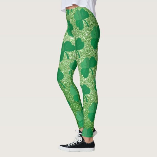 Niedlich Green Kleeblatt St Patricks Day Irish Gli Leggings (Links)