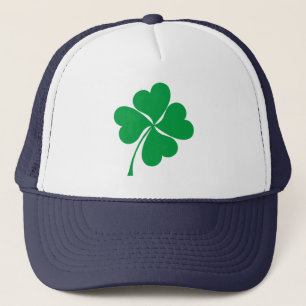 Niedlich Green Lucky 4 Blätter Herz Clover Kleebl Truckerkappe