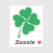 Niedlich Green Lucky 4 Blätter Herz Clover Kleebla Aufkleber (Blatt)