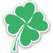 Niedlich Green Lucky 4 Blätter Herz Clover Kleebla Aufkleber (Vorderseite)