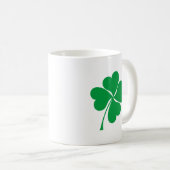 Niedlich Green Lucky 4 Blätter Herz Clover Kleebla Kaffeetasse (VorderseiteRechts)