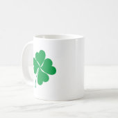 Niedlich Green Lucky 4 Blätter Herz Clover Kleebla Kaffeetasse (Vorderseite Links)