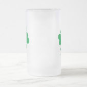Niedlich Green Lucky 4 Blätter Herz Clover Kleebla Mattglas Bierglas (Mittel)