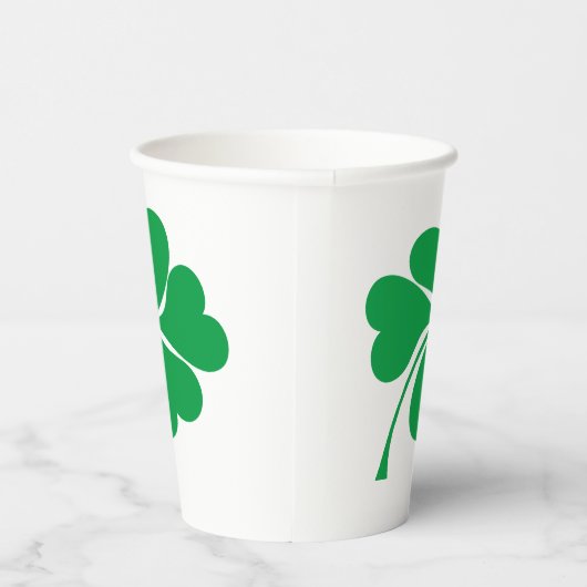 Niedlich Green Lucky 4 Blätter Herz Clover Kleebla Pappbecher (Rechts)