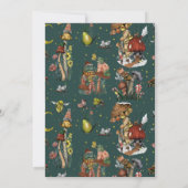 Niedlich Green Merry Mushroom Ugly Sweater Weihnac Einladung (Rückseite)