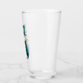 Niedlich Green Snowman Weihnachten Glas (Links)