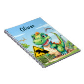 Niedlich Green Trex Dinosaurier Personalisiert Notizblock (Rechte Seite)