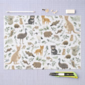 Niedlich Greenery Australian Animals Boy Baby Birt Seidenpapier (Handwerk)