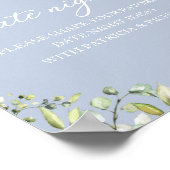 Niedlich Greenery Brautparty Datum Nacht Jar Sign Poster (Ecke)