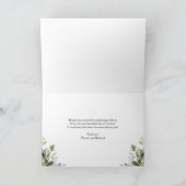 Niedlich Greenery Calligraphy Verlobung Vielen Dan Dankeskarte (Innenseite)