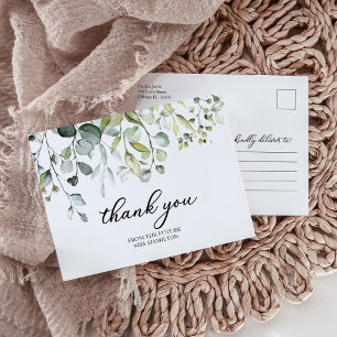 Niedlich Greenery Eucalyptus Brautparty Vielen Dan Postkarte