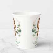 Niedlich Greenery Lion Wild 1. Geburtstag Party Pappbecher (Rechts)