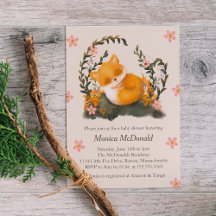 Niedlich Greenery Little Fox Babydusche