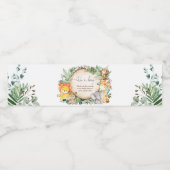 Niedlich Greenery Safari Animals Kinderdusche Favo Wasserflaschenetikett (Einzelnes Label)