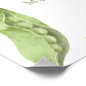 Niedlich Greenery Veggie Sweet Pea Baby Dusche Wil Poster (Ecke)