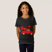 Niedlich Griffon Brussels Riding Red Truck Liebe V T-Shirt (Vorne ganz)