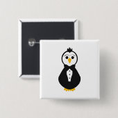 Niedlich Groom Penguin Button (Vorne & Hinten)