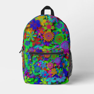 Niedlich Groovy Blume Garten Bedruckter Rucksack