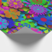 Niedlich Groovy Blume Garten Geschenkpapier (Ecke)