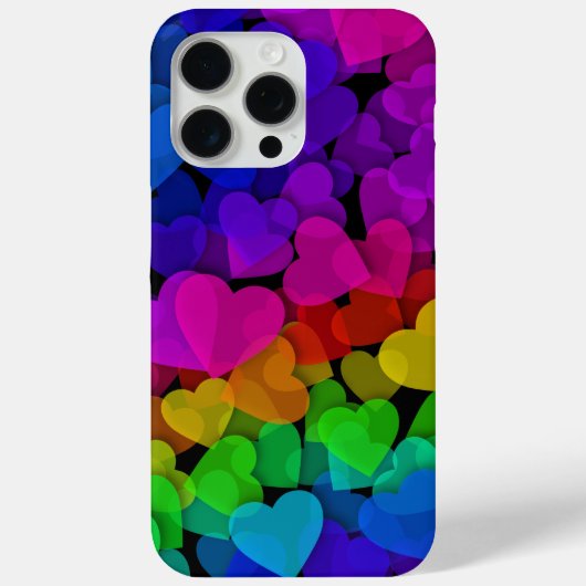 Niedlich Groovy Hearts Rainbow Case-Mate iPhone Hülle (Rückseite)