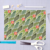 Niedlich Groovy Hippie Red Green Daisy Blumenmuste Seidenpapier (Handwerk)