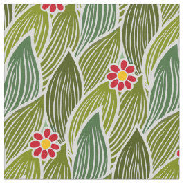 Niedlich Groovy Hippie Red Green Daisy Blumenmuste Stoff