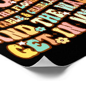 Niedlich Groovy Ich bin nicht ungeschickt Lustiger Poster (Ecke)