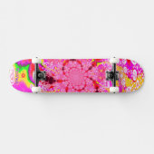Niedlich Groovy Pink Abstrakt Spiral Skateboard (Horizontal)