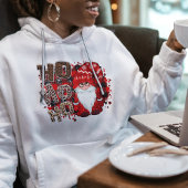 Niedlich Groovy Red Gnome Santa Claus Modernes Wei Hoodie